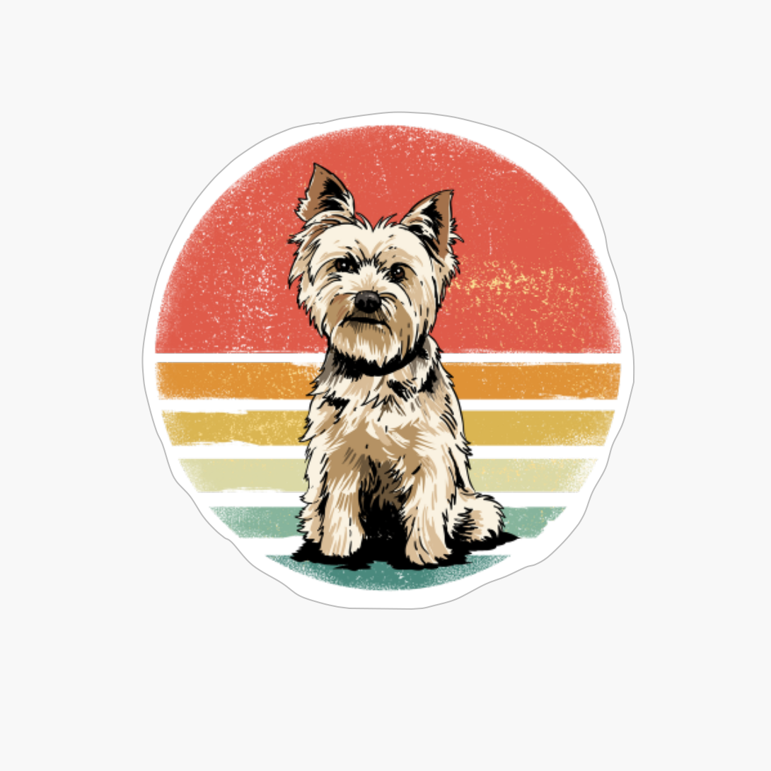 Yorkshire Terrier Dog Lover Retro Vintage 70s Dog Pet Gift