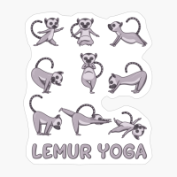 Lemur Yoga Lemur Yoga Pose Meditation Men Women Kids