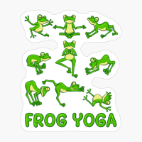 Frog Yoga Frog Yoga Pose Meditation Men Women Kids