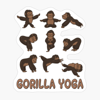 Gorilla Yoga Gorilla Yoga Pose Meditation Men Women Kids