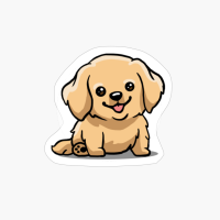Cute Kawaii Golden Retriever Chibi Dog Lover Gift Idea