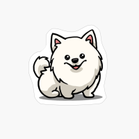Cute Kawaii American Eskimo Chibi Dog Lover Gift Idea
