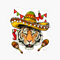 Cinco De Mayo Tiger Mexican Lover Sombrero Tiger Gifts