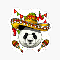Cinco De Mayo Panda Mexican Lover Sombrero Panda Gifts