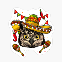 Cinco De Mayo Owl Mexican Lover Sombrero Owl Gifts