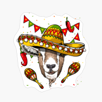 Cinco De Mayo Goat Mexican Lover Sombrero Goat Gifts