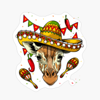 Cinco De Mayo Giraffe Mexican Lover Sombrero Giraffe Gifts
