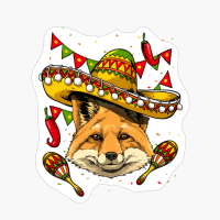 Cinco De Mayo Fox Mexican Lover Sombrero Fox Gifts