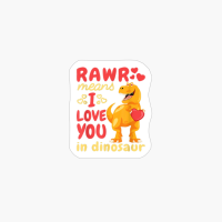 Rawr Means I Love You In Dinosaur Heart T-Rex Valentines Day