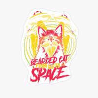 Space Bearded Cat UFO Alien Space Gifts