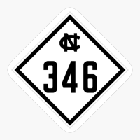 North Carolina Highway NC 346 (1945) | United States Highway Shield Sign