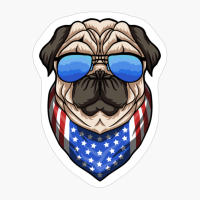 Proud American Pug - The Perfect Gift For A Pug Lover On 4th Of July!