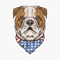 Proud American Bulldog- The Perfect Gift For A Bulldog Lover On 4th Of July!