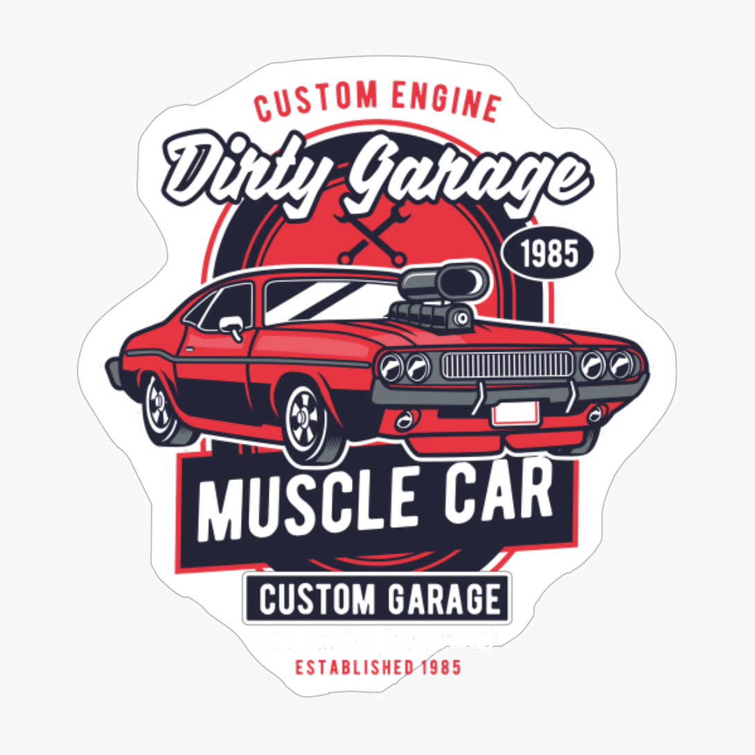 Dirty Garage Vintage Muscle Cars - The Perfect Gift For A Classic Muscle Car Lover!